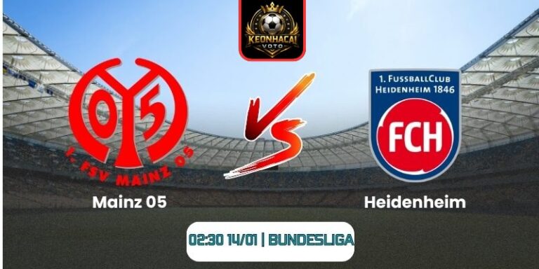 Soi kèo nhận định trận Mainz 05 vs Heidenheim (02:30 14/01 | Bundesliga) 3 Soi kèo nhận định trận Mainz 05 vs Heidenheim